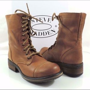 Steve Madden brown combat boots